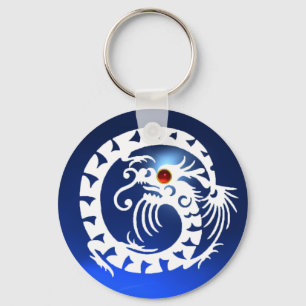 Llavero DRAGÓN SERPIENTE,blanco,rojo rubí,azul zafiro
