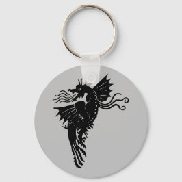 Llavero Dragon Silhouette Spirit Animal Totem Emblem