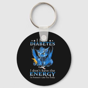 Llavero Dragón, tengo diabetes, no tengo la energía para