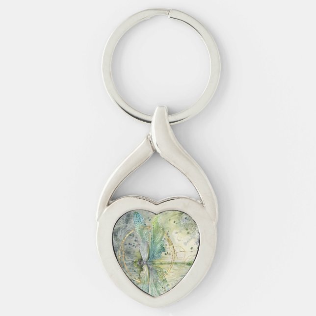 Llavero Dragón verde azul (Anverso)