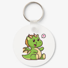 Dragón verde de bebé adorable