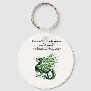 Llavero Dragón y su ira Shakespeare Rey Lear Personalizado