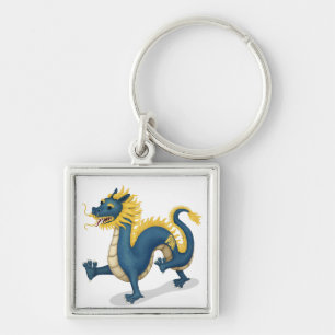 Llavero Dragón zodiaco chino adorna Rótulo de astrología