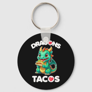 Llavero Dragones aman los tacos cute cinco de maya comida 