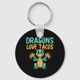 Llavero Dragones aman los tacos cute cinco de maya comida 