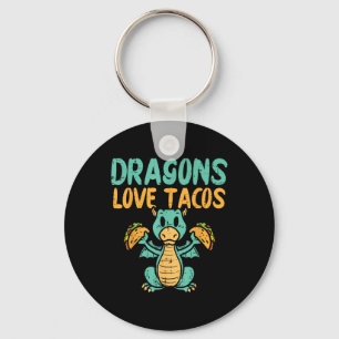 Llavero Dragones aman los tacos cute cinco de maya comida 