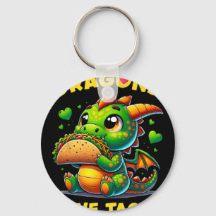 Llavero Dragones Aman Tacos Lindo Cinco De Mayo Comida Mex