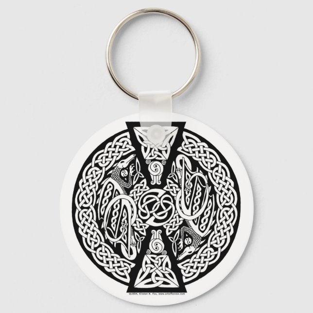 Llavero Dragones Celtic Knotwork (Anverso)