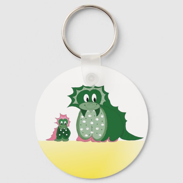 Llavero Dragones de dibujos animados lindos (Anverso)