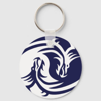 Llavero Dragones tribales Yin Yang (Personalizable)
