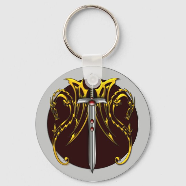 LLAVERO DRAGONES Y ESPADA (Anverso)