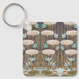 Llavero Dragonflies Water Lilies Marsh Art Nouveau