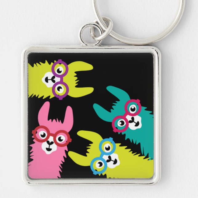 Llavero Drama Llama un camello colorido (Frente)