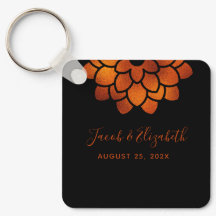 Dramática flor de cobre en Boda negro