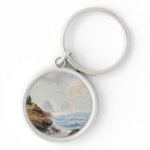 Dramáticas olas golpean una costa rocosa