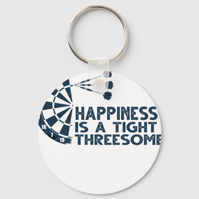 Llavero Drats Player Happiness Is A Tight Threesome Funny  (Anverso)