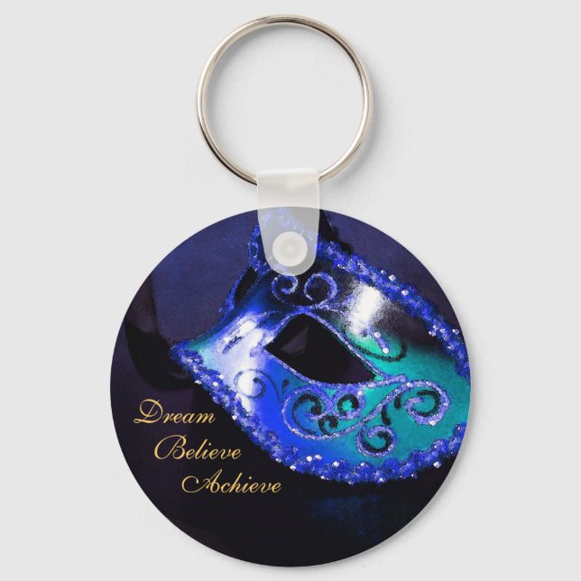 Llavero Dream Blue Masquerade Mask Keychain Inspirador (Anverso)