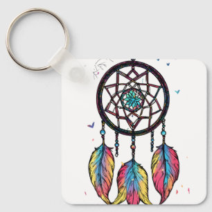 Llavero Dream Catcher Aluminium Square Keychain