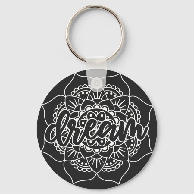 Llavero Dream Mandala en blanco (Anverso)