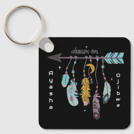 Llavero Dream On Boho Tribal Native Custom Tribe/Name