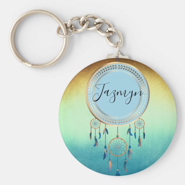 Llavero Dreamcatcher personalizado de Moda mística (Frente)