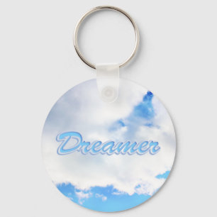 Llavero Dreamer puffy nubes blancas y cielo azul