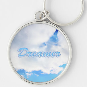 Llavero Dreamer puffy nubes blancas y cielo azul