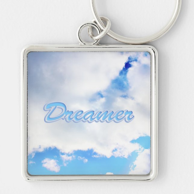 Llavero Dreamer Puffy White Clouds and Blue Sky (Frente)