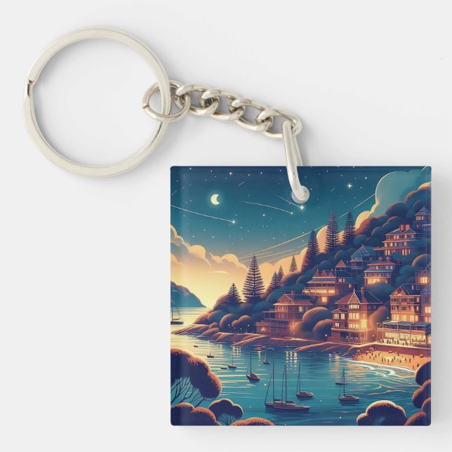 Llavero Dreamy Coastal Night (Frente)