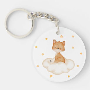 Llavero Dreamy Fox Baby Shower Keychain
