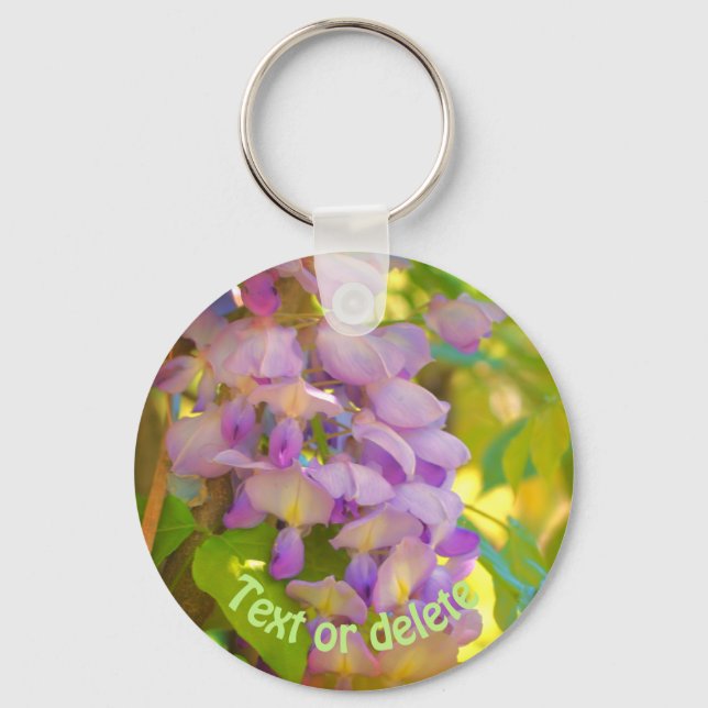 Llavero Dreamy Wisteria Flor Personalizada (Anverso)
