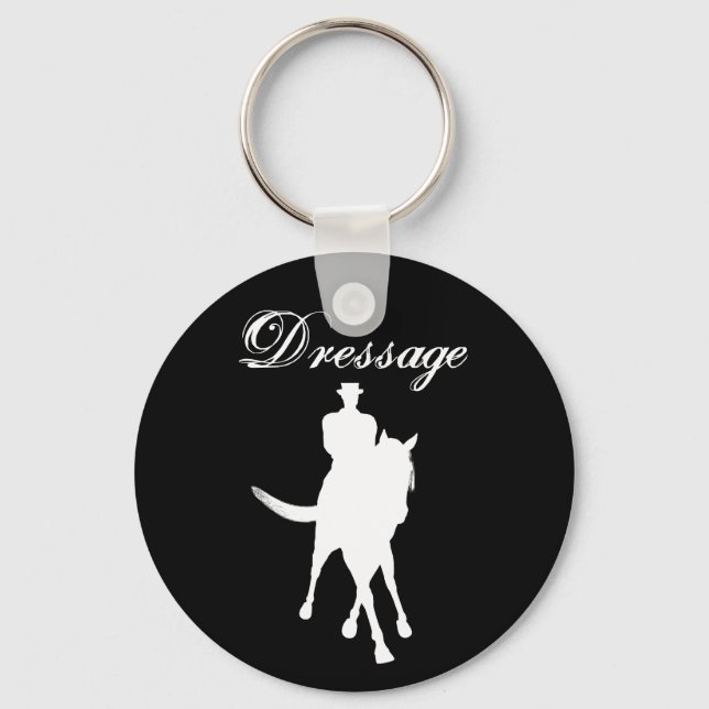 Llavero Dressage Horse Silhouette (Anverso)