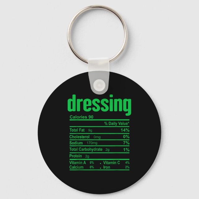 Llavero Dressing Nutrition Facts Family Matching Christmas (Anverso)