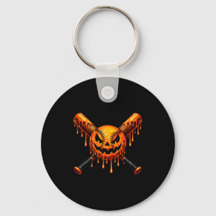 Llavero Drip de béisbol calabaza espeluznante fantasma Hal