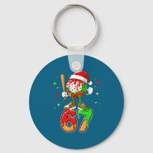 Llavero Drip de béisbol número 67 Meme Helado goteando Chr