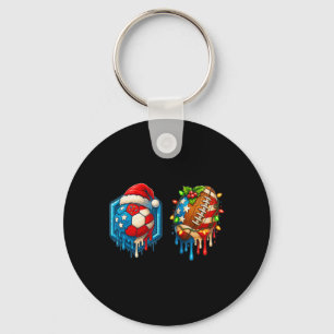 Llavero Drip de fútbol de Navidad Nosotros Bandera Helado