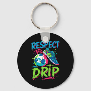 Llavero Drip de fútbol Derritiendo helado Respeta al chico