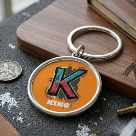 Llavero Dripping K: Negrita letra personalizable Grafiti