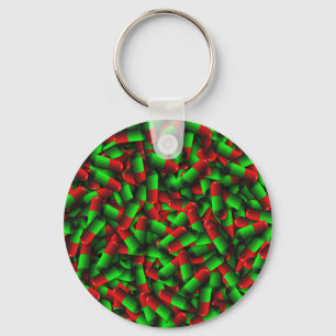 Llavero drogas de pastillas verdes rojas