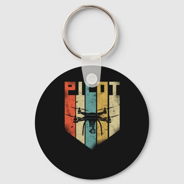 Llavero Dron Pilot Retro Vintage (Anverso)