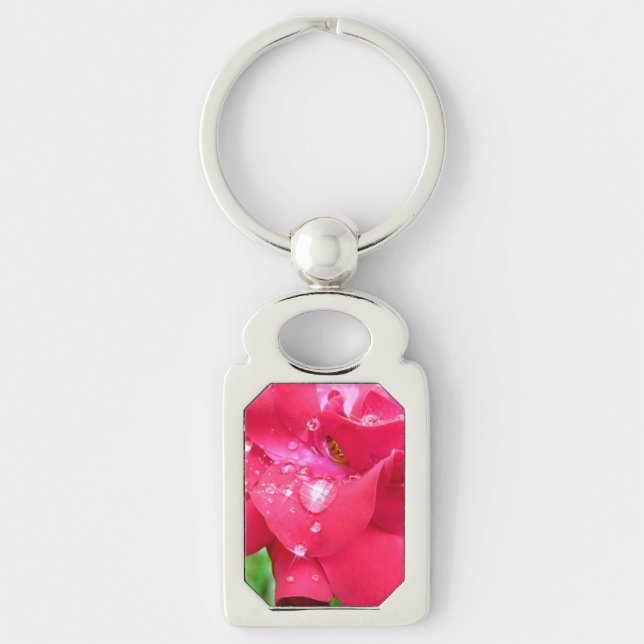 Llavero Droplets en la cadena de claves Metalizado Petals (Anverso)