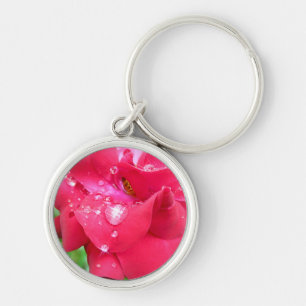 Llavero Droplets on Petals Premium Key Ring