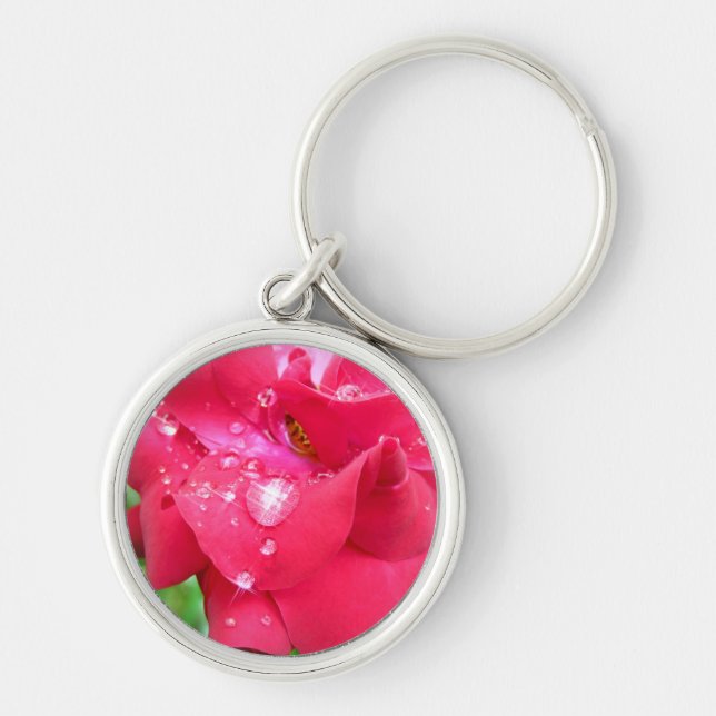 Llavero Droplets on Petals Premium Key Ring (Frente)