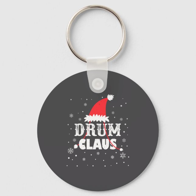Llavero Drum Claus Santa Christmas Drummer Long Sleeve  (Anverso)