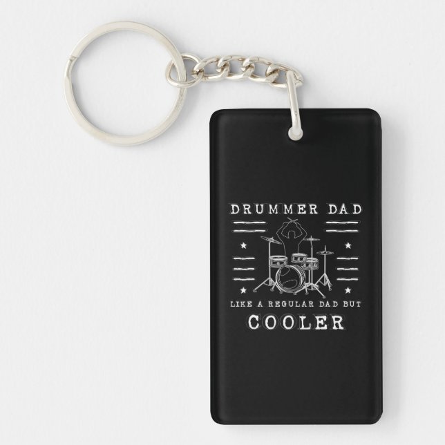 Llavero Drummer Dad Drumming Musician Instrumento Musical (Frente)
