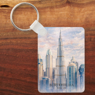 Llavero Dubai Burj Khalifa Ciudad de Lujo Horizonte Acuare