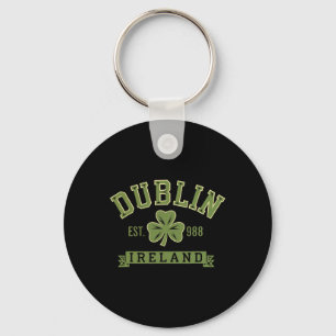 Llavero Dublín Irlanda Clover Leaf Shamrock Celtic Est 988