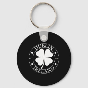 Llavero Dublín Irlanda Est 988 Hoja de Trébol Shamrock St.