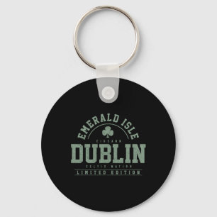 Llavero Dublín Irlanda Hoja de Trébol Día de San Patricio 