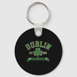 Llavero Dublín Irlanda Trébol Hoja Trébol Día de San Patri